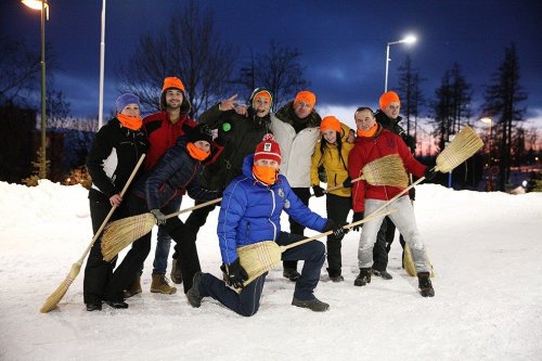Teambuilding na snehu v hoteli Atrium
